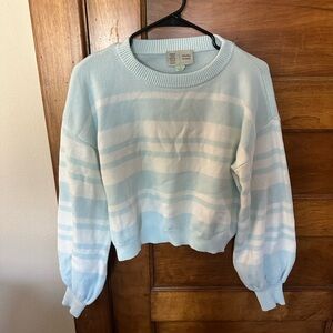 Anthropologie Stripped Cropped Sweater